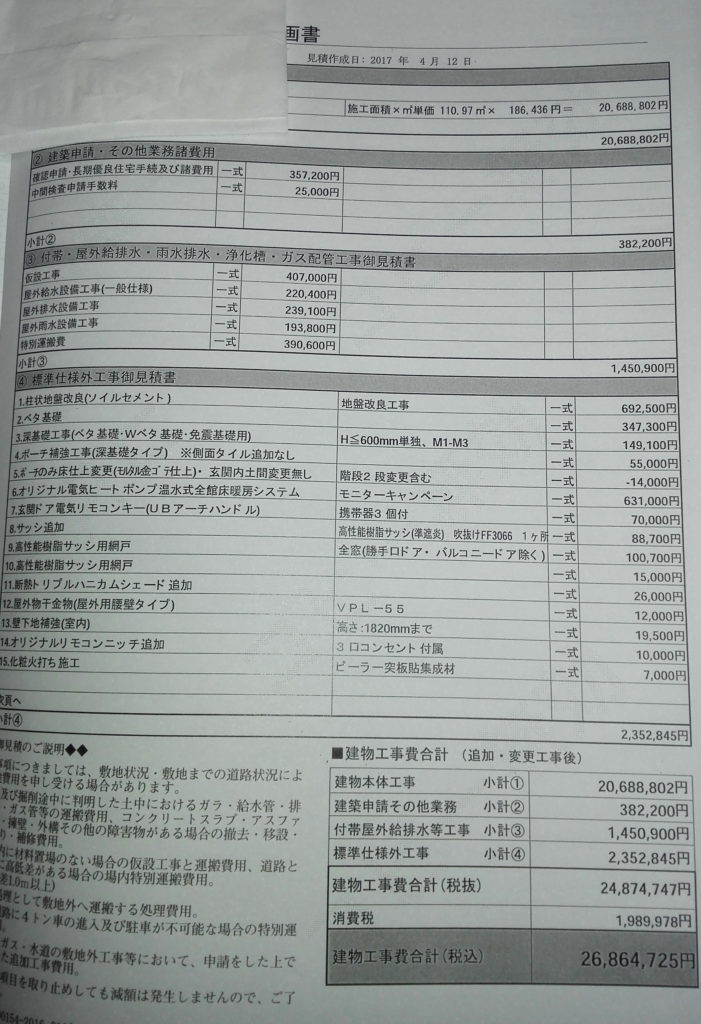 ブリアール 最終金額 坪単価比較 一条工務店 ブリアールで建てる